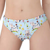 Watercolor Cartoon Cow Pattern Print Women's Panties