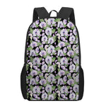 Watercolor Cattleya Pattern Print 17 Inch Backpack