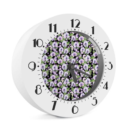 Watercolor Cattleya Pattern Print Alarm Clock