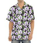 Watercolor Cattleya Pattern Print Aloha Shirt