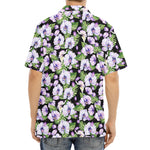 Watercolor Cattleya Pattern Print Aloha Shirt