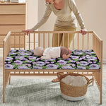 Watercolor Cattleya Pattern Print Baby Crib Sheet