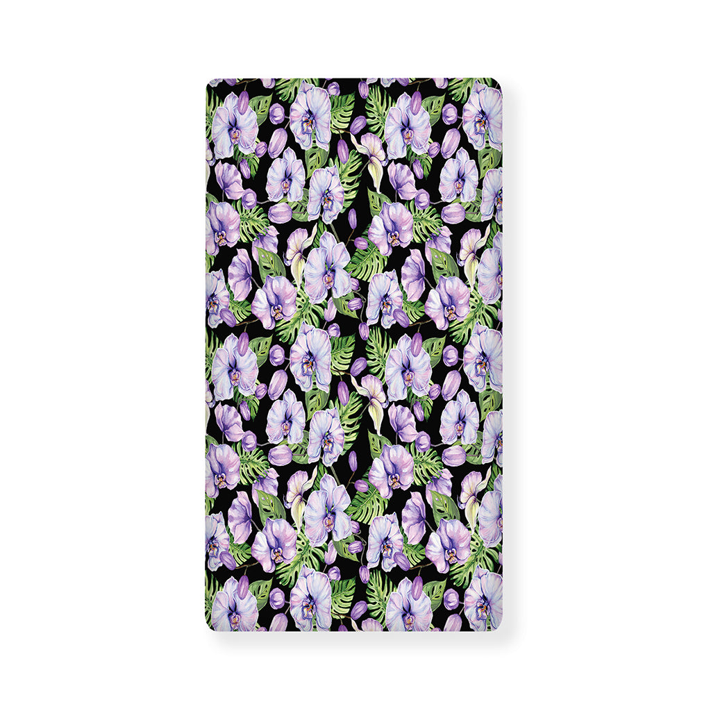 Watercolor Cattleya Pattern Print Baby Crib Sheet