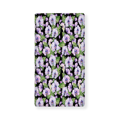 Watercolor Cattleya Pattern Print Baby Crib Sheet