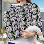 Watercolor Cattleya Pattern Print Baby Seat Cover