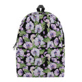 Watercolor Cattleya Pattern Print School Backpack