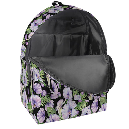 Watercolor Cattleya Pattern Print Backpack