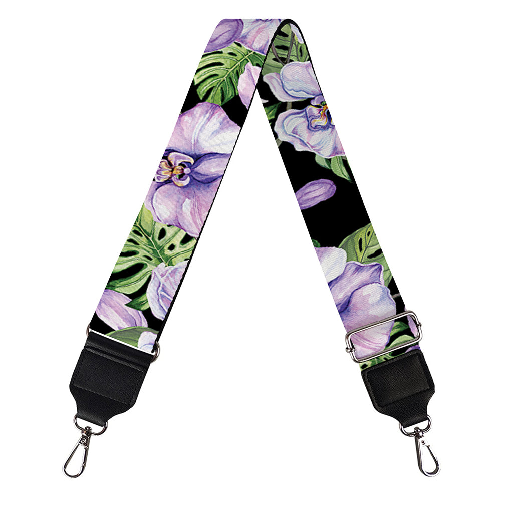 Watercolor Cattleya Pattern Print Bag Strap