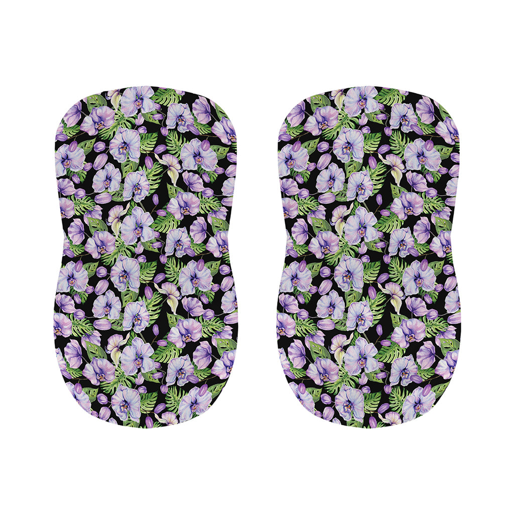 Watercolor Cattleya Pattern Print Bar Stool Covers