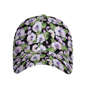 Watercolor Cattleya Pattern Print Baseball Cap