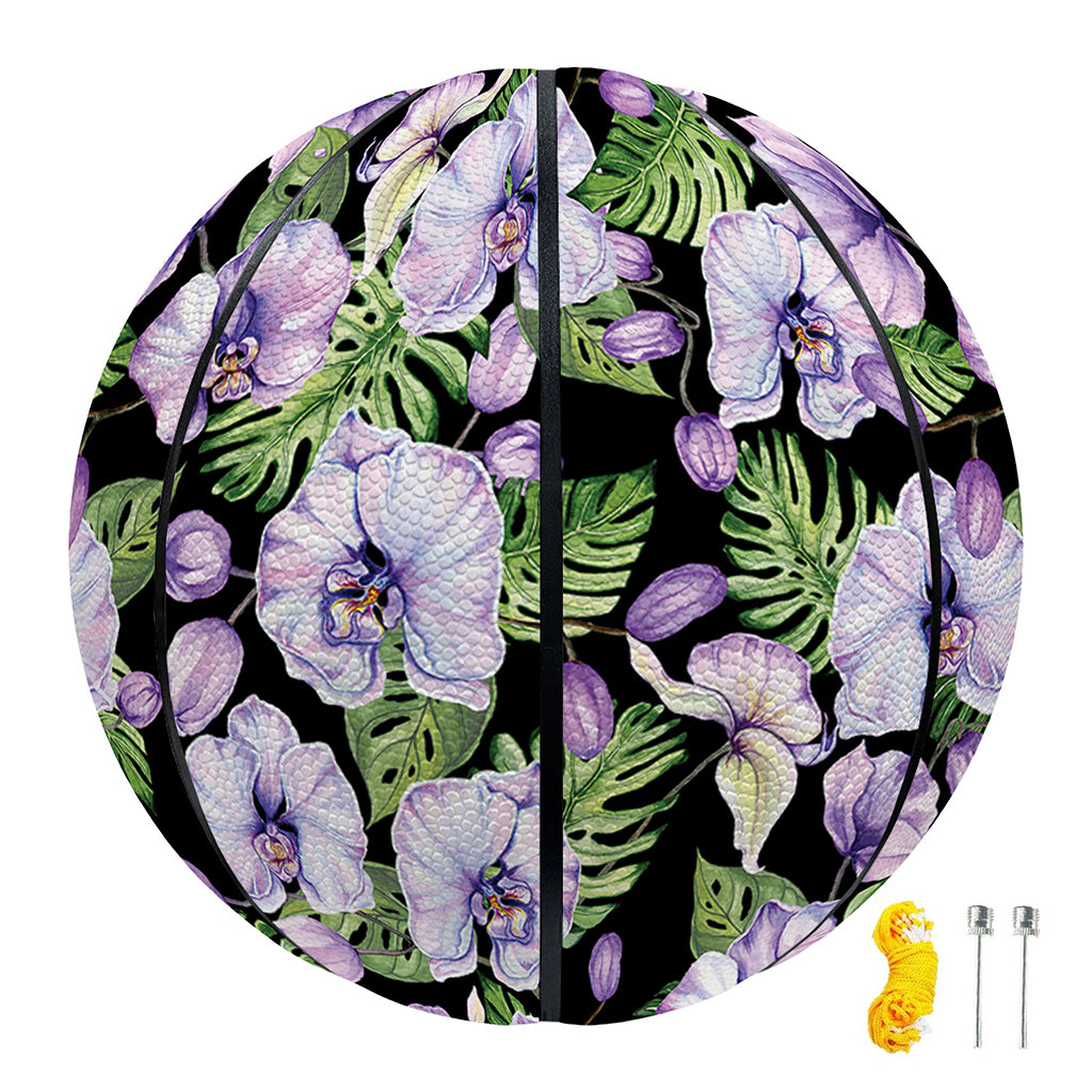 Watercolor Cattleya Pattern Print Basketball