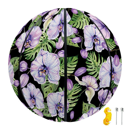 Watercolor Cattleya Pattern Print Basketball
