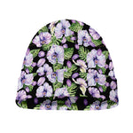 Watercolor Cattleya Pattern Print Beanie