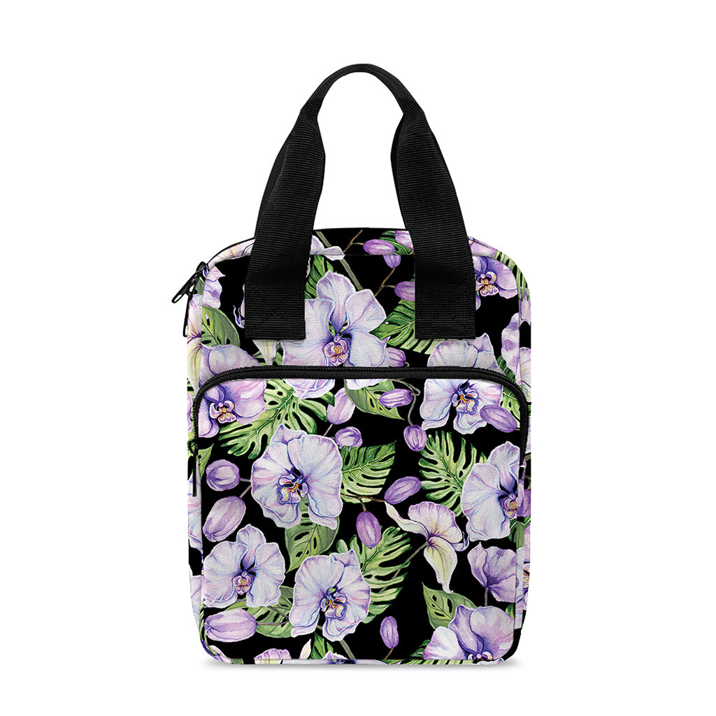 Watercolor Cattleya Pattern Print Bible Tote Bag