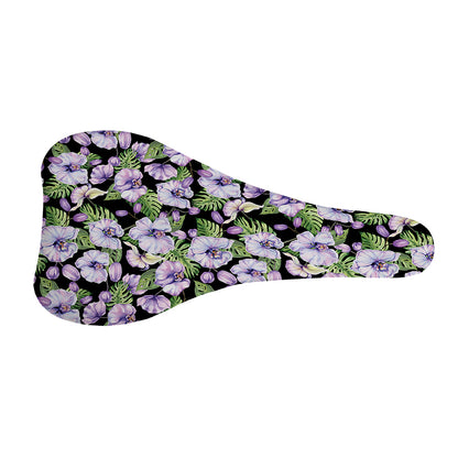Watercolor Cattleya Pattern Print Bicycle Seat Cover