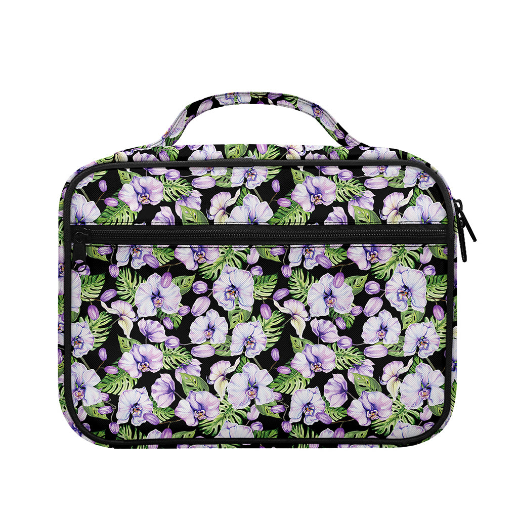 Watercolor Cattleya Pattern Print Briefcase Bible Bag