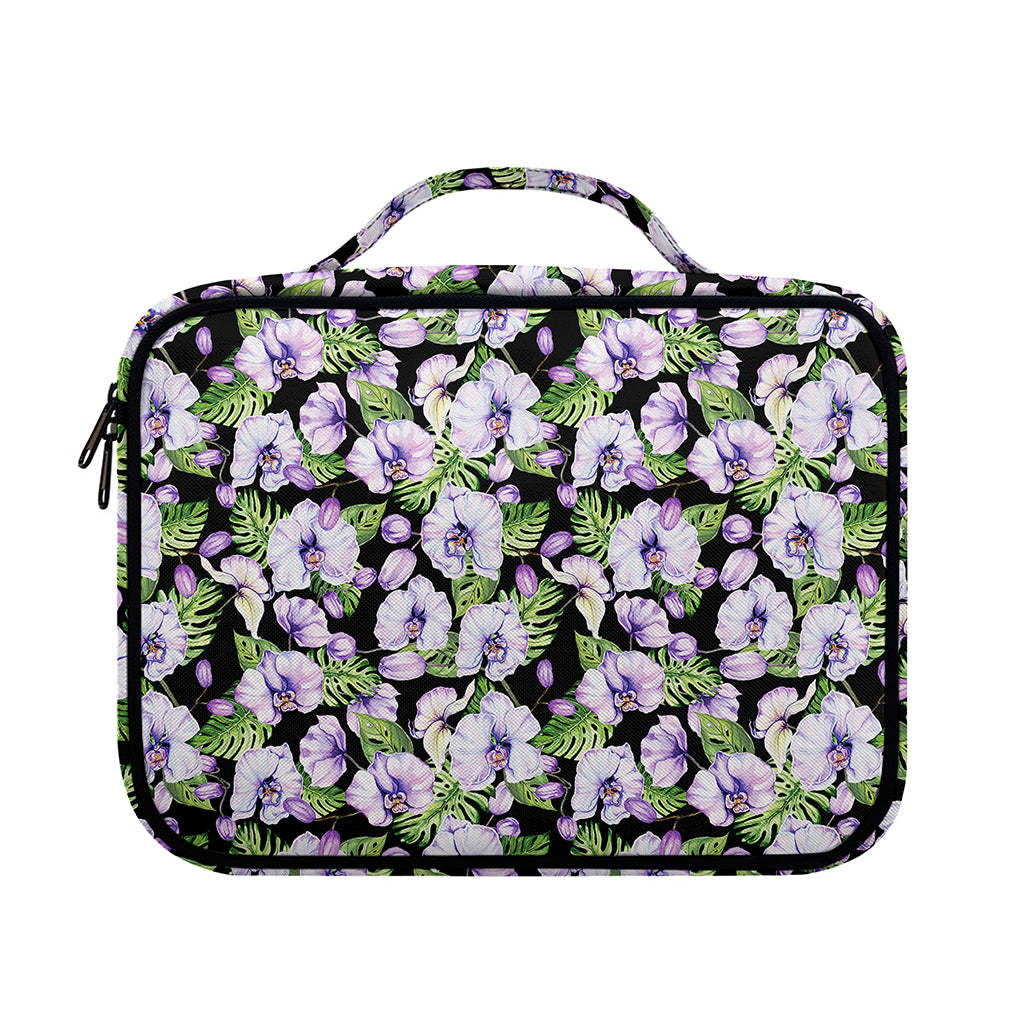 Watercolor Cattleya Pattern Print Briefcase Bible Bag