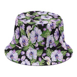 Watercolor Cattleya Pattern Print Bucket Hat