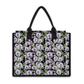 Watercolor Cattleya Pattern Print Canvas Tote Bag