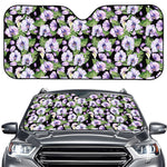 Watercolor Cattleya Pattern Print Car Windshield Sun Shade