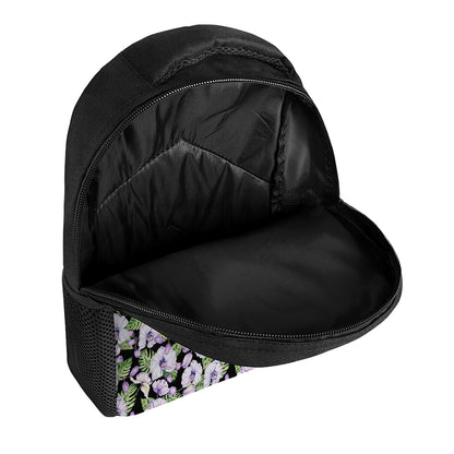 Watercolor Cattleya Pattern Print Casual Backpack