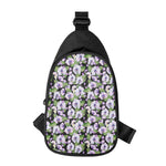 Watercolor Cattleya Pattern Print Chest Bag