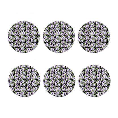 Watercolor Cattleya Pattern Print Coaster Set