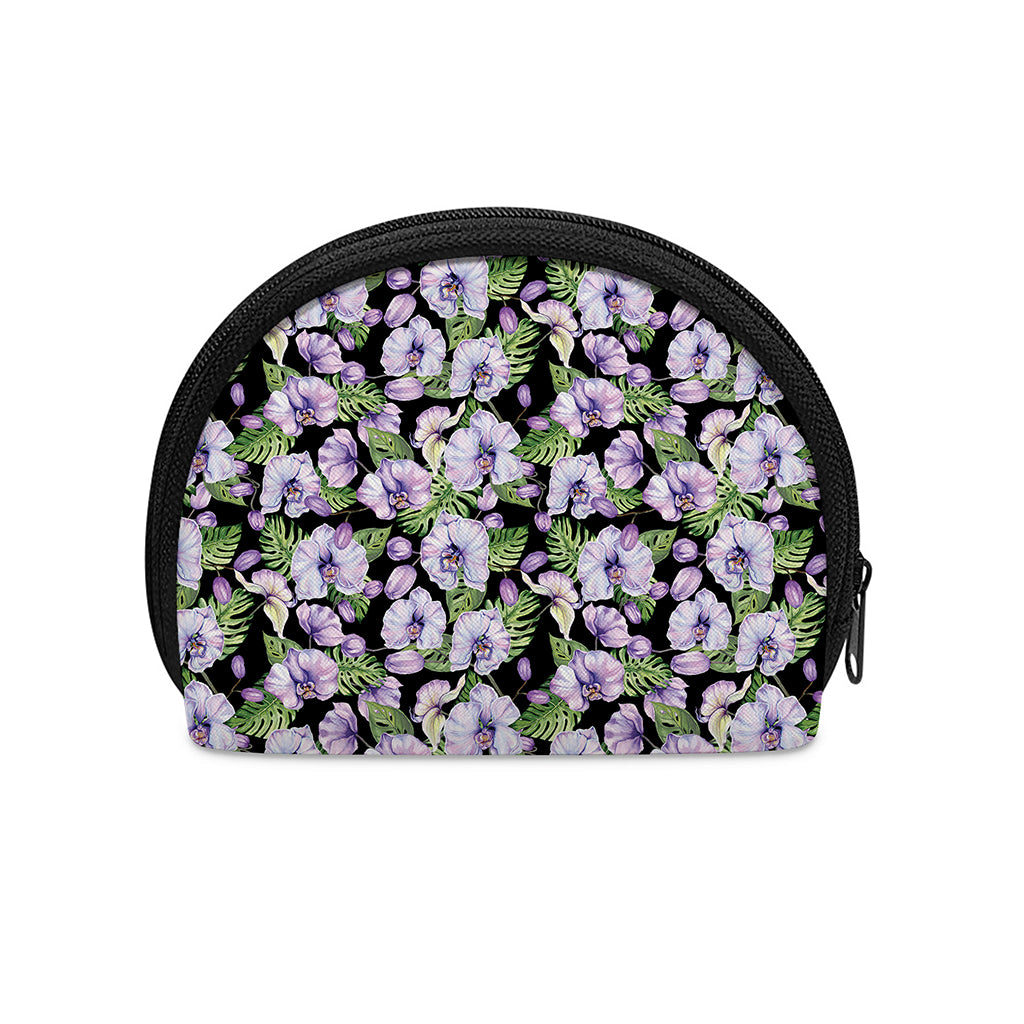 Watercolor Cattleya Pattern Print Coin Purse