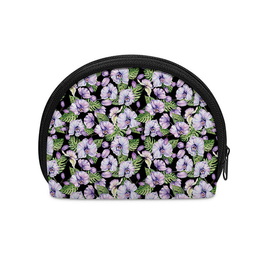 Watercolor Cattleya Pattern Print Coin Purse