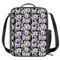 Watercolor Cattleya Pattern Print Crossbody Lunch Bag