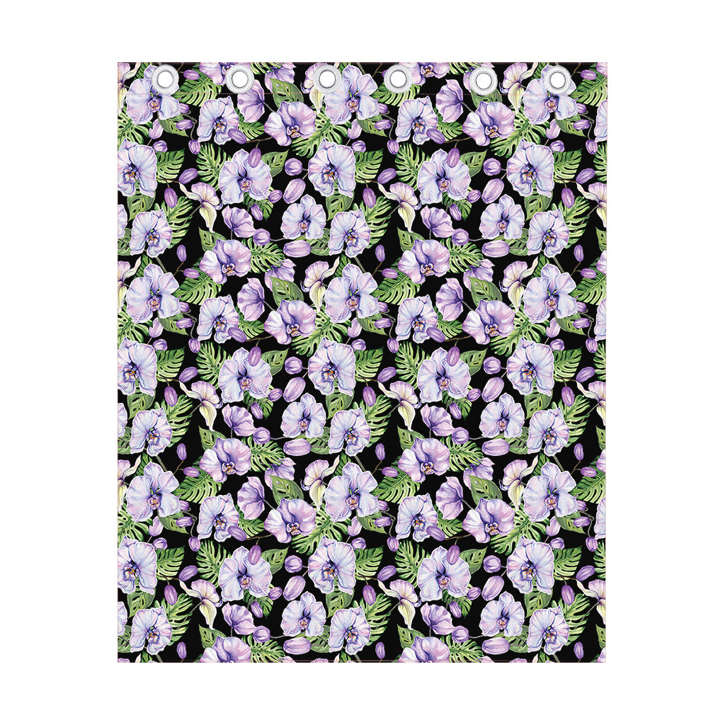 Watercolor Cattleya Pattern Print Curtain