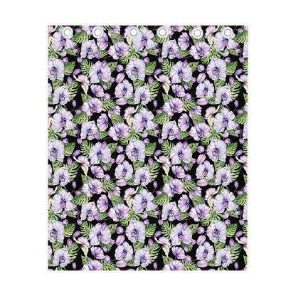 Watercolor Cattleya Pattern Print Curtain