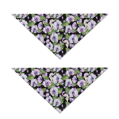Watercolor Cattleya Pattern Print Dog Bandana