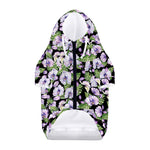 Watercolor Cattleya Pattern Print Dog Zip Up Hoodie