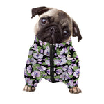 Watercolor Cattleya Pattern Print Dog Zip Up Jacket