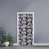 Watercolor Cattleya Pattern Print Door Sticker