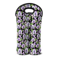 Watercolor Cattleya Pattern Print Double Neoprene Wine Tote