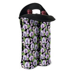 Watercolor Cattleya Pattern Print Double Neoprene Wine Tote