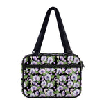 Watercolor Cattleya Pattern Print Double Strap Bible Bag