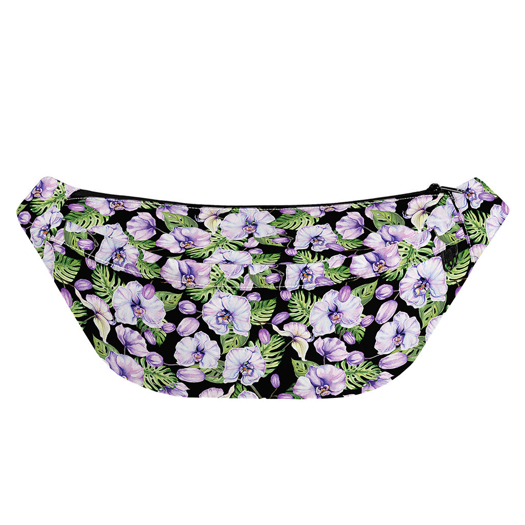 Watercolor Cattleya Pattern Print Fanny Pack
