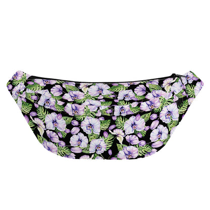 Watercolor Cattleya Pattern Print Fanny Pack