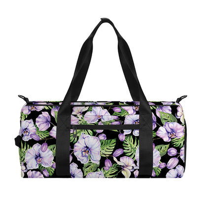 Watercolor Cattleya Pattern Print Gym Bag