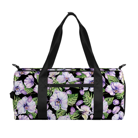 Watercolor Cattleya Pattern Print Gym Bag