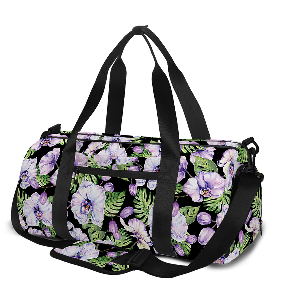 Watercolor Cattleya Pattern Print Gym Bag