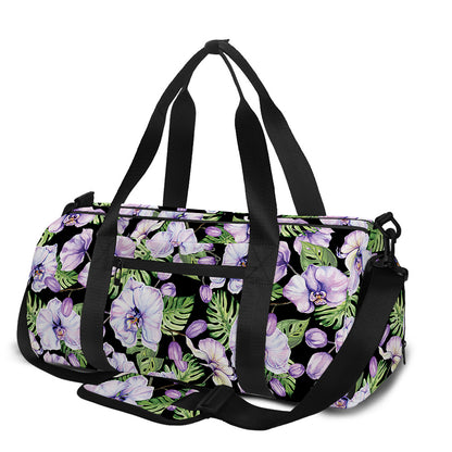 Watercolor Cattleya Pattern Print Gym Bag