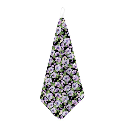 Watercolor Cattleya Pattern Print Hand Towel