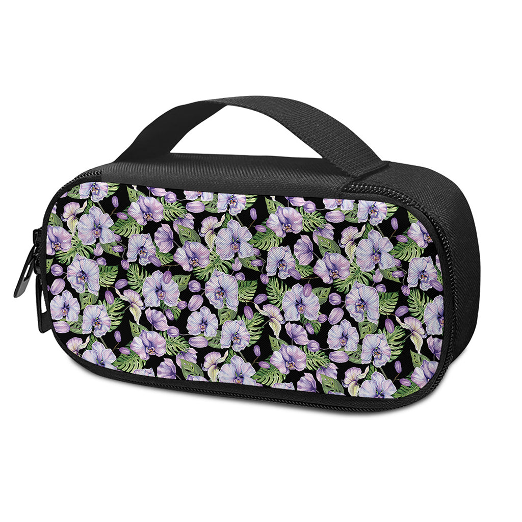Watercolor Cattleya Pattern Print Insulin Cooler Travel Case