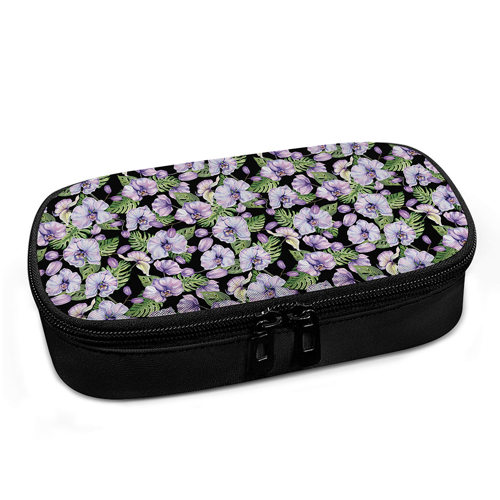 Watercolor Cattleya Pattern Print Insulin Cooler Travel Case