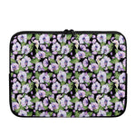Watercolor Cattleya Pattern Print Laptop Sleeve