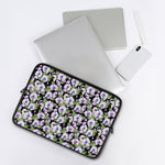 Watercolor Cattleya Pattern Print Laptop Sleeve